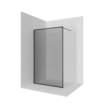 Душевая перегородка Ambassador Walk-in 15032216 120х200 стекло прозрачное профиль черный